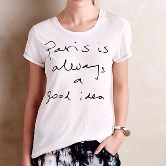 Anthropologie Tops - Anthropologie | Paris Is Always A Good Idea Tee